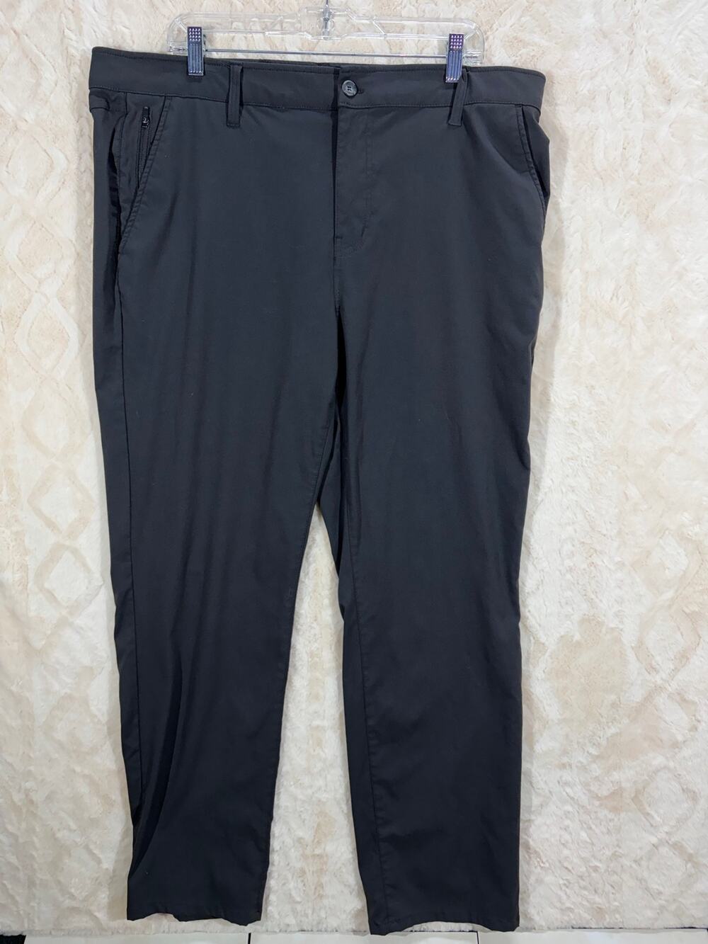 Weatherproof Vintage Men’s Golf Pants 40x30 Gray Flat Front Performance
